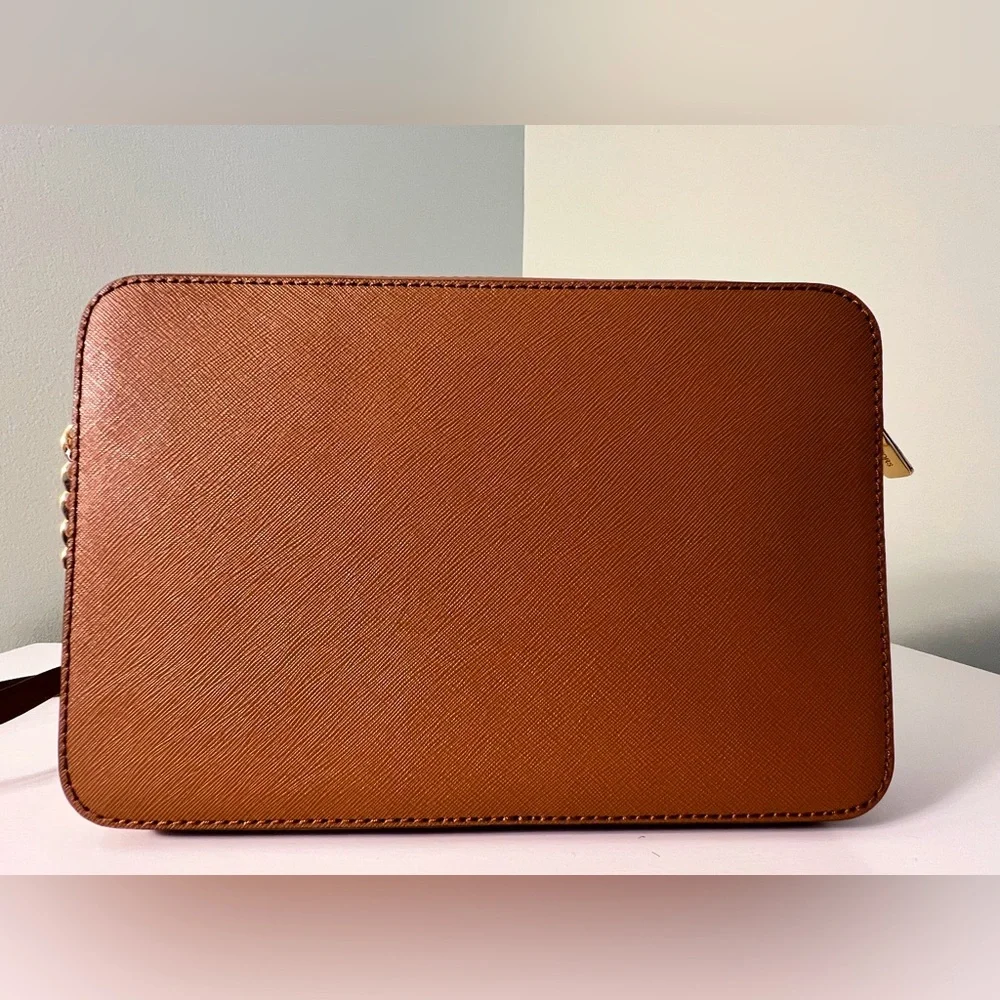 Michael Kors Tan Saffiano Leather Crossbody Bag EUC